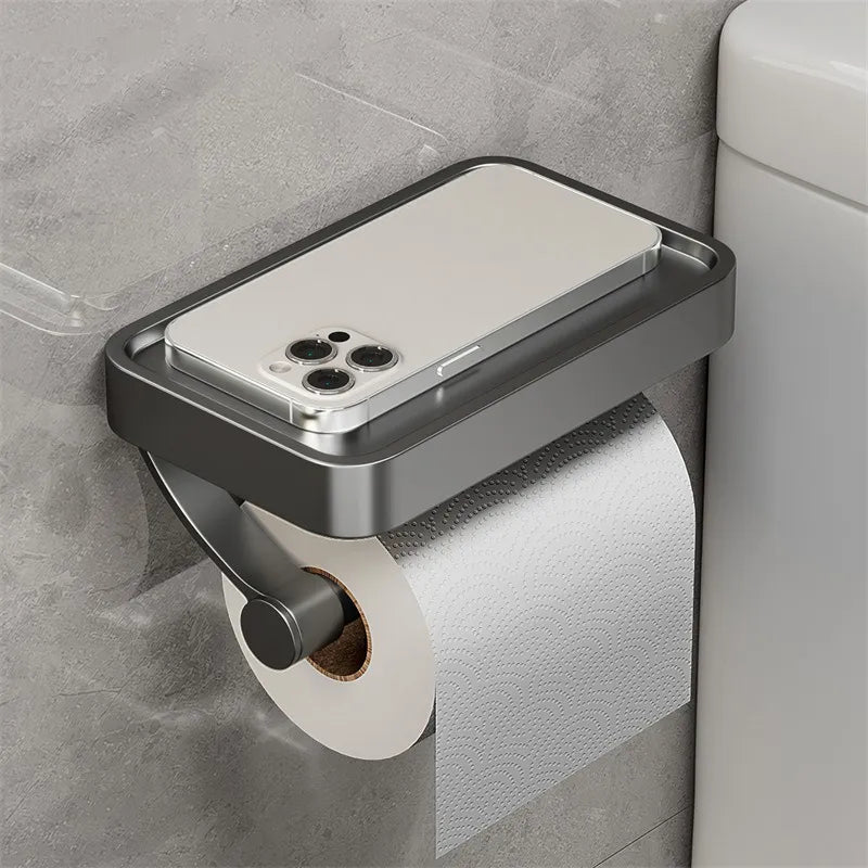 Toiletrolhouder met Plankje – Stalux