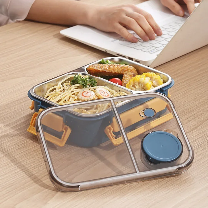 Geïsoleerde lunchbox compacte lekvrije maaltijdopslag