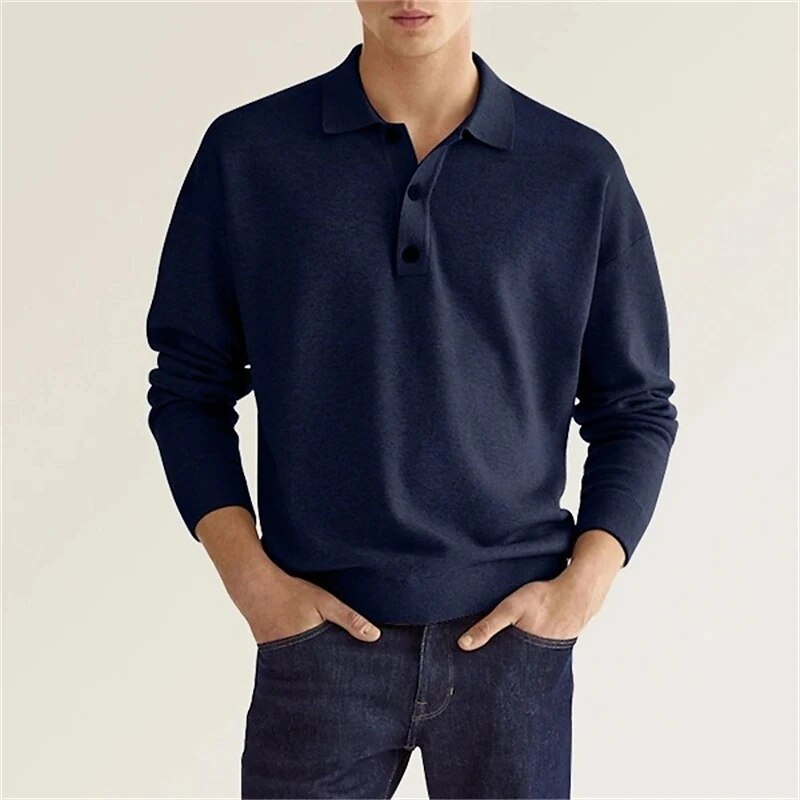 Poloshirt met lange mouwen heren - maximale elegantie en comfort - Thibo