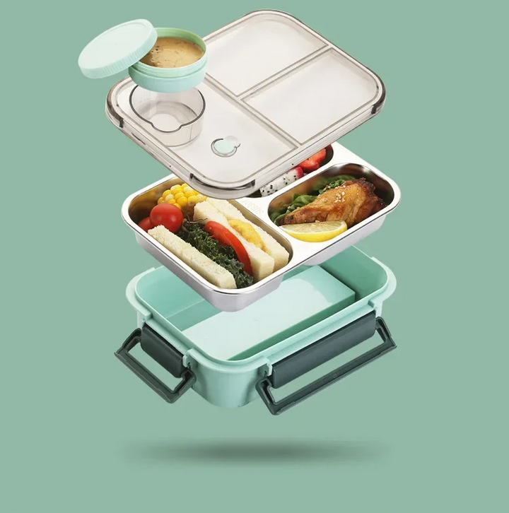 Geïsoleerde lunchbox compacte lekvrije maaltijdopslag