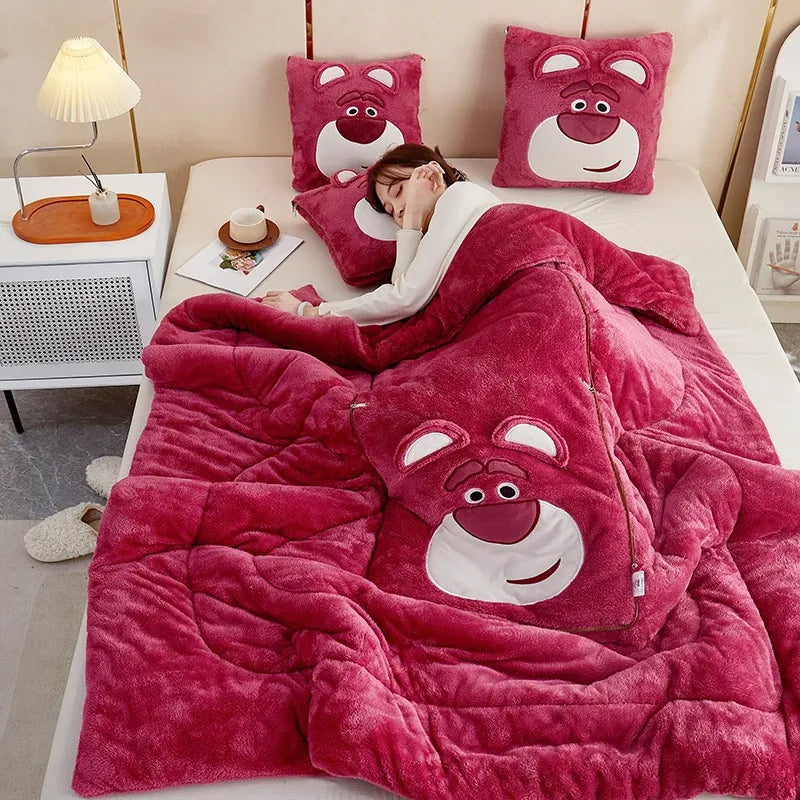 Zachte en Knuffelige Deken- en Kussenset - Voor Warmte en Comfort