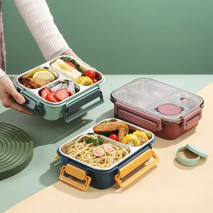 Geïsoleerde lunchbox compacte lekvrije maaltijdopslag