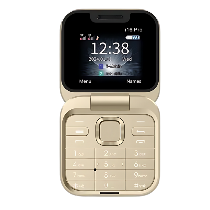 Kleine opvouwbare mobiele telefoon met dubbele SIM