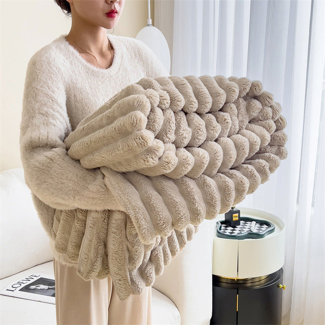 CozyFur - Superzachte Imitatiebont Deken voor Warmte en Stijl