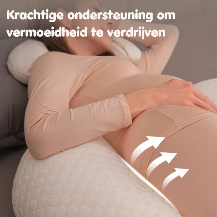 PregDreams – Ergonomisch Zwangerschapskussen Voor Buik- en Rugondersteuning
