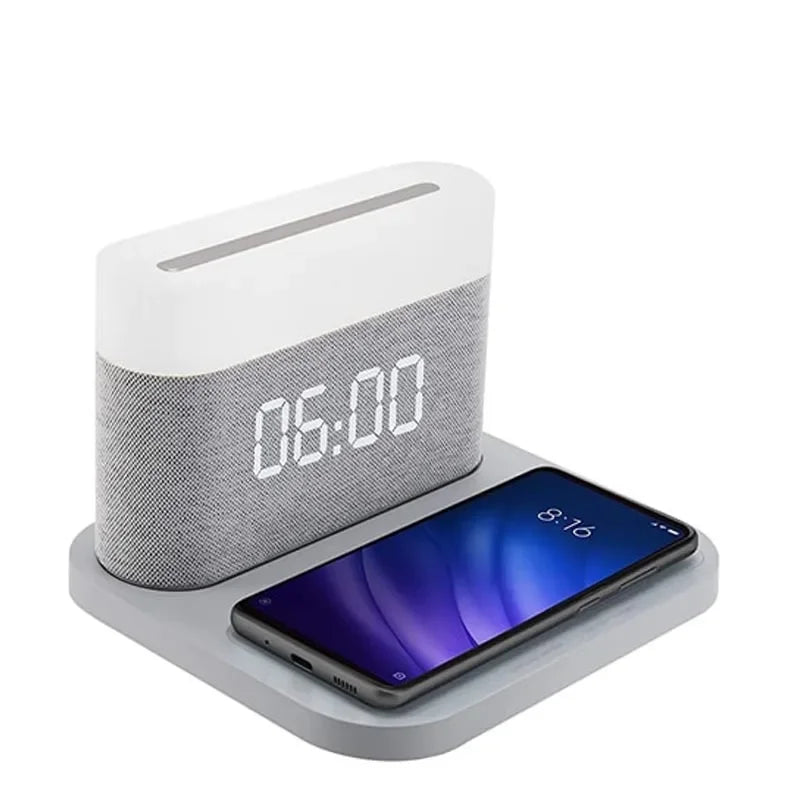 ChargeMaster - Draadloze Oplader 15W met Wekker en Nachtlampje