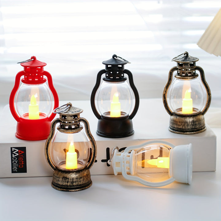 GlowLoom - Vintage LED Lantaarn op Batterijen voor Sfeervolle Decoratie