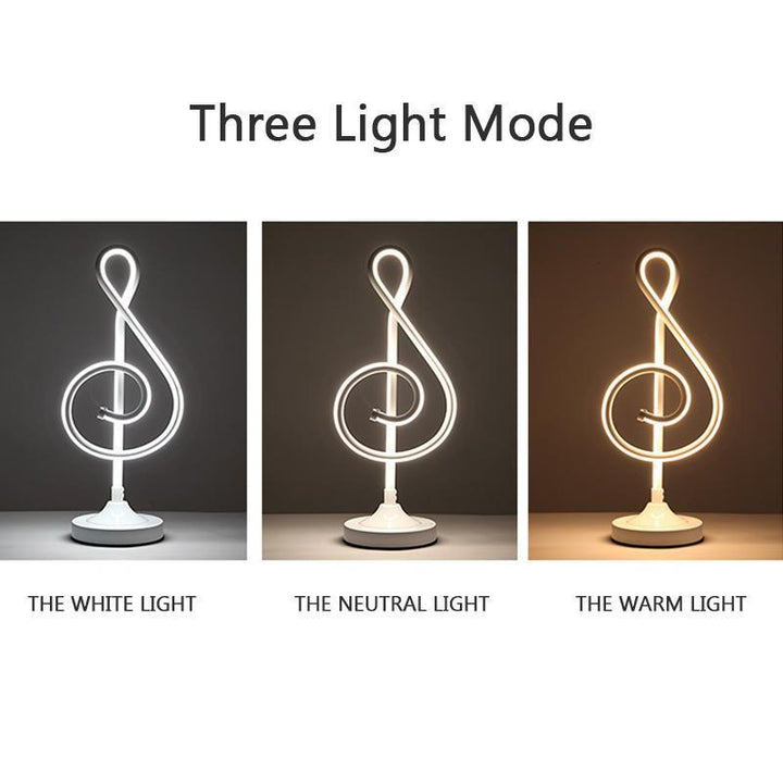 LumiNote - Handgemaakte Muzikale LED Lamp met Elegant Design & Verstelbaar Licht