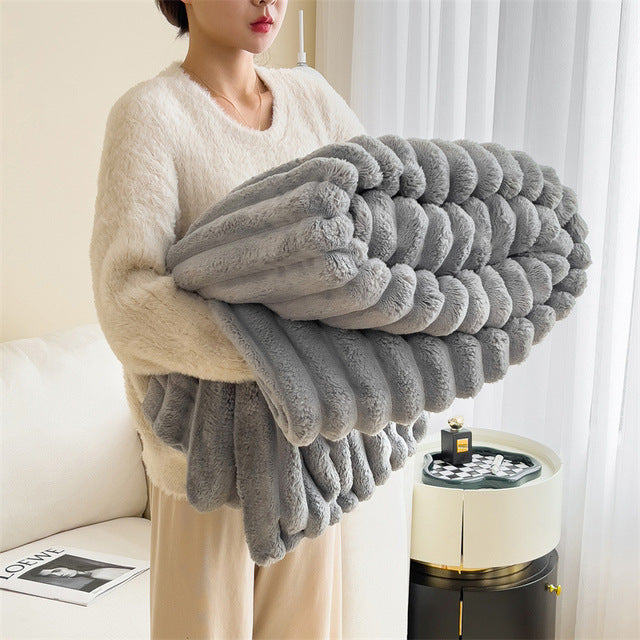 CozyFur - Superzachte Imitatiebont Deken voor Warmte en Stijl