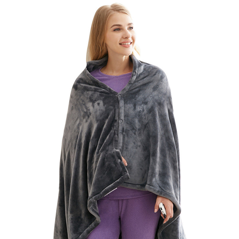 Elektrische plaid van koraalfleece met USB, 150 × 85 cm
