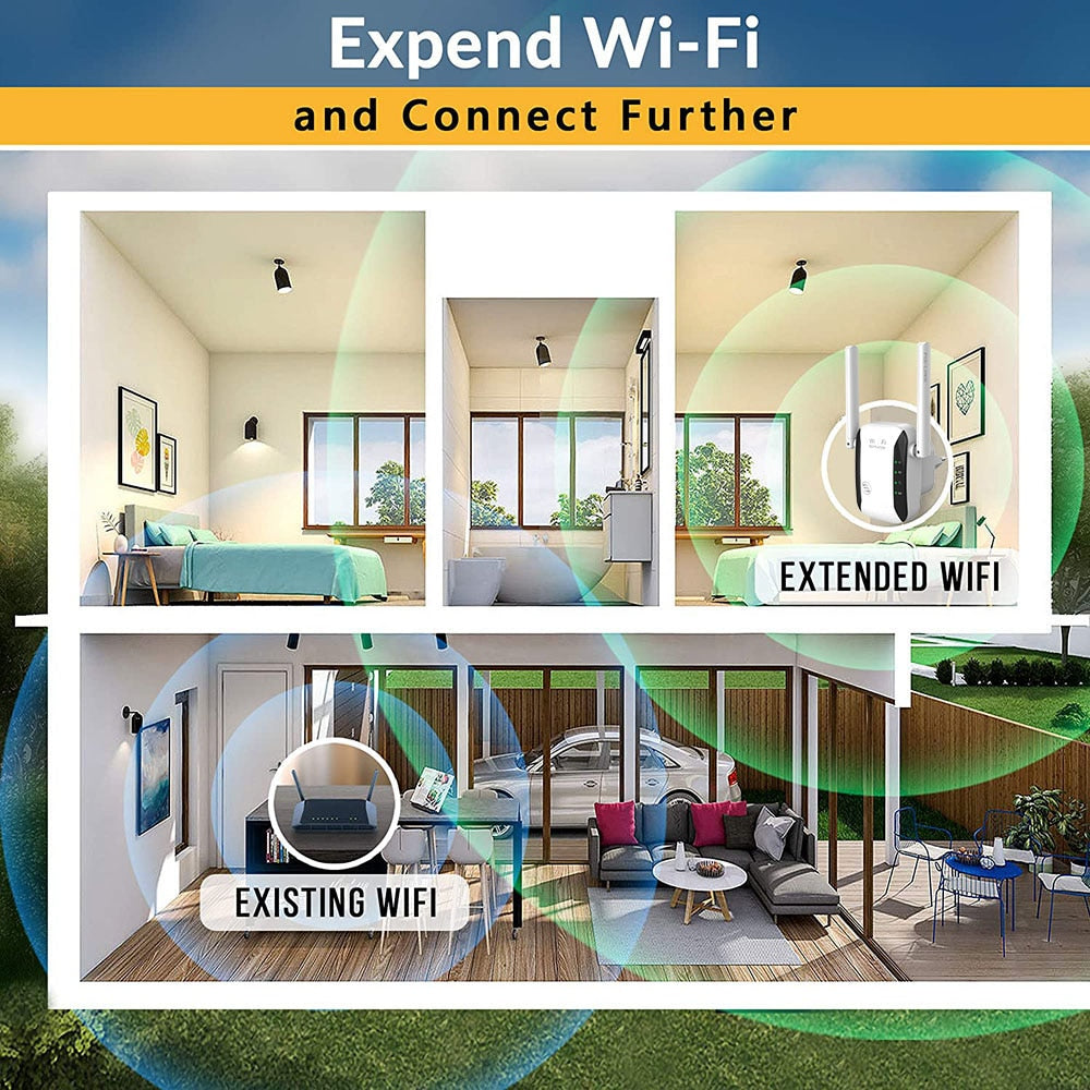 SignalMax - Draadloze WiFi Versterker & Range Extender voor Stabiel Internet Thuis & Kantoor