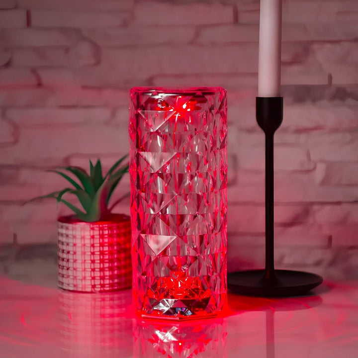 Elegante kristallen LED-lamp met 16 kleuropties en afstandsbediening