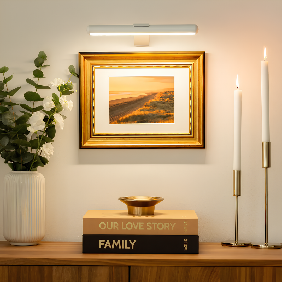 Wandlamp in galeriestijl