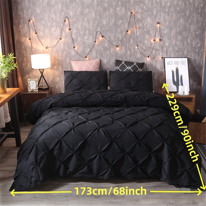 Elegante dekbedovertrekset met pintuck