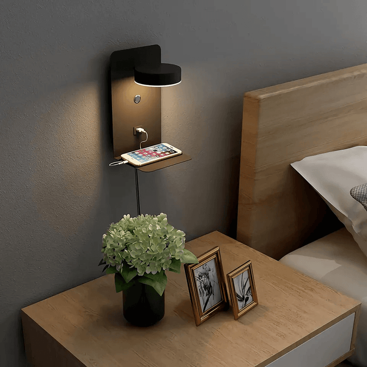 LumiGlow - LED Nachtlamp Met USB Oplader en 360° Verstelbare Hoek