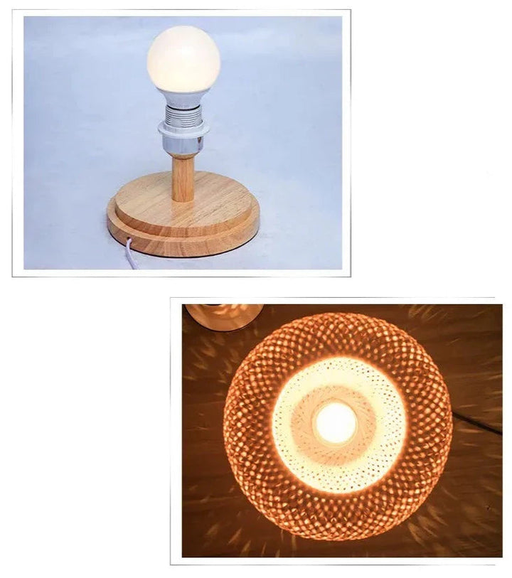LumiBamboo - Handgemaakte Vintage Bamboe Tafellamp voor Natuurlijke Sfeer