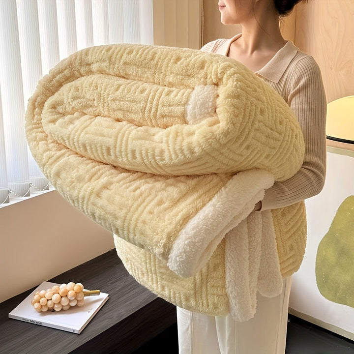 CozyNest - Luxe Pluche Deken Dubbelzijdig Fluweel & Imitatie Lamswol