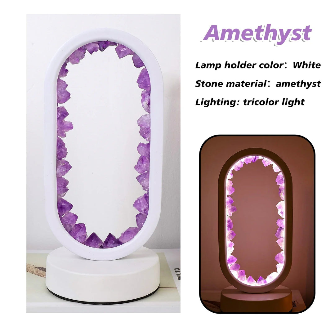 AmethystGlow - Handgemaakte Natuurlijke Kalmerende Amethist Lamp voor Ontspanning