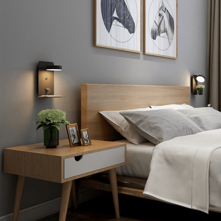 LumiGlow - LED Nachtlamp Met USB Oplader en 360° Verstelbare Hoek