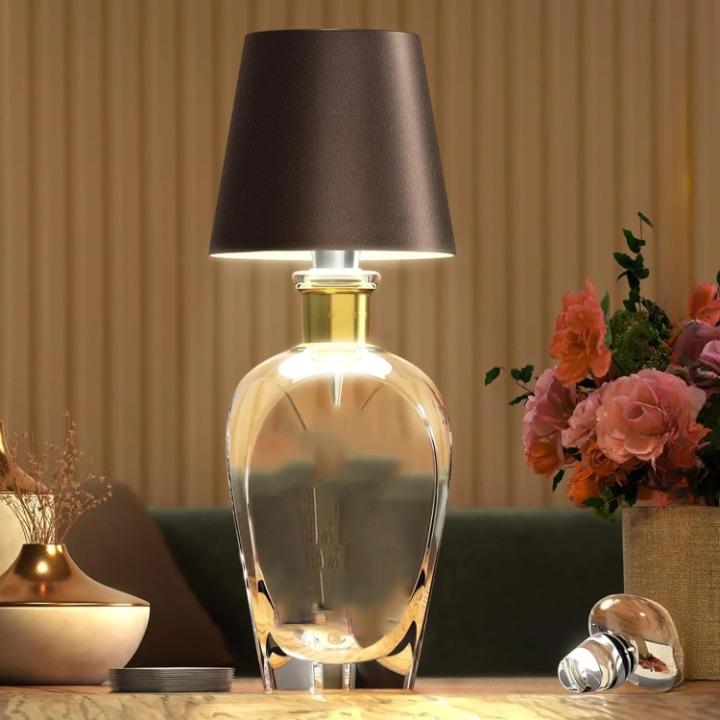 GlowLuxe - Draagbare LED Fleslamp met Touch Bediening en Dimbare Helderheid