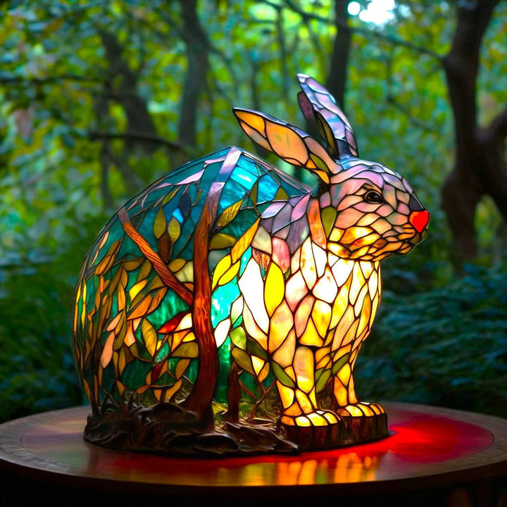 Tafellamp van gebrandschilderd glas dier decoratieve verlichting