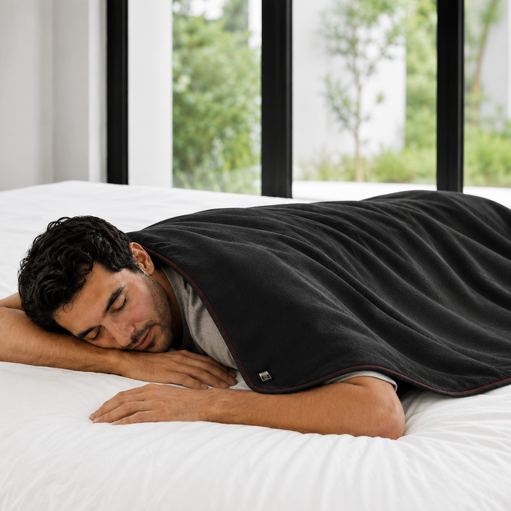 Groot infrarood warmtekussen van fleece voor je hele rug