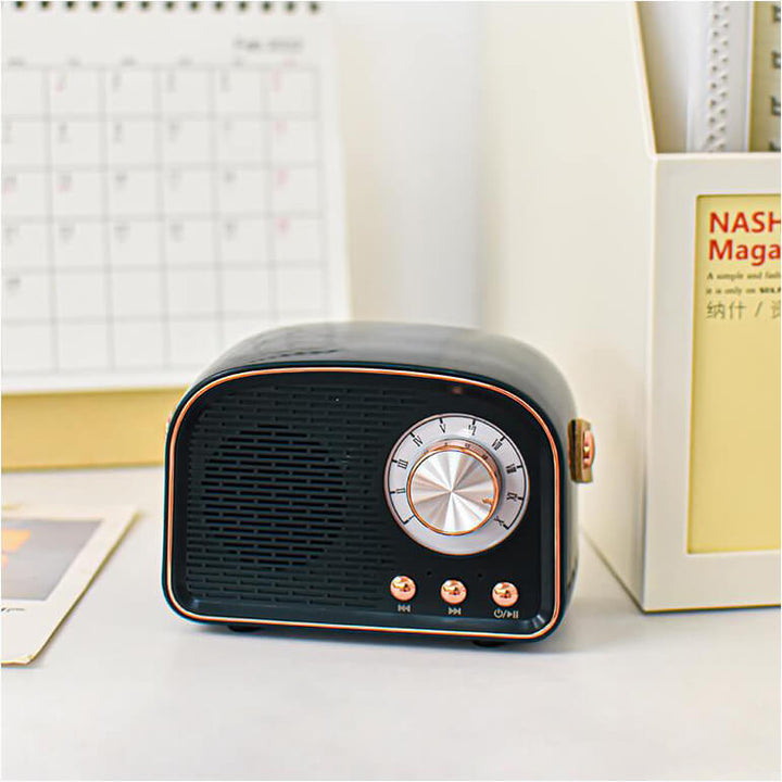 Vintage Bluetooth luidspreker met FM-radio – RetroVibe