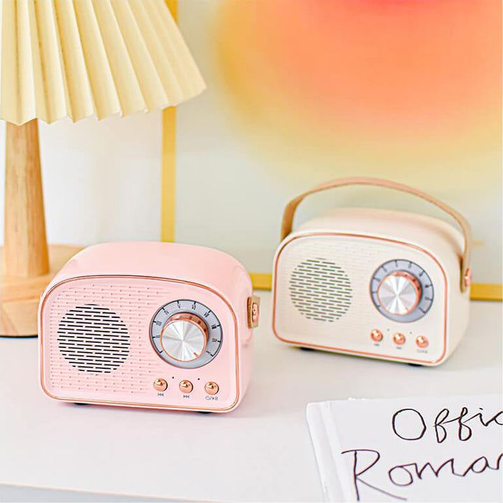 Vintage Bluetooth luidspreker met FM-radio – RetroVibe