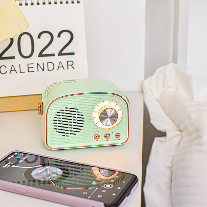 Vintage Bluetooth luidspreker met FM-radio – RetroVibe
