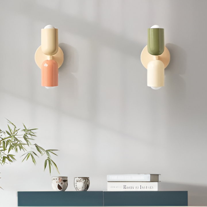 Vaste LED-wandlamp, eigentijds ontwerp met dubbelzijdige gloed