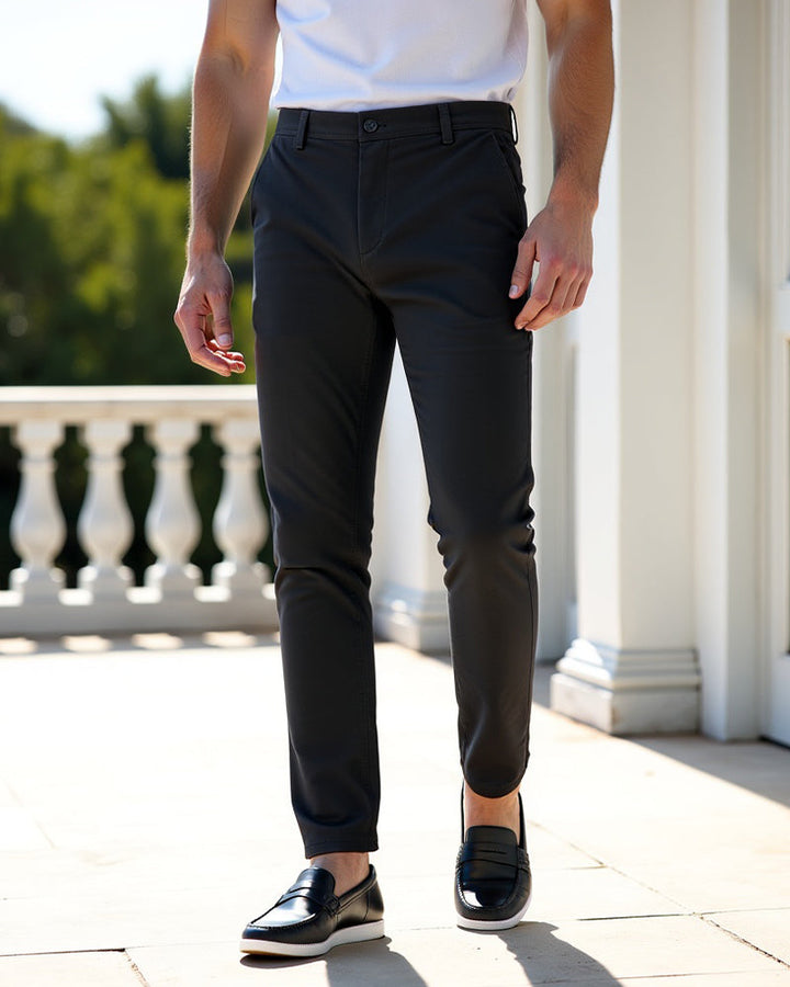 Slim fit chinobroek voor heren voor dagelijks gebruik en kantoor
