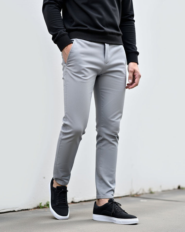Slim fit chinobroek voor heren voor dagelijks gebruik en kantoor