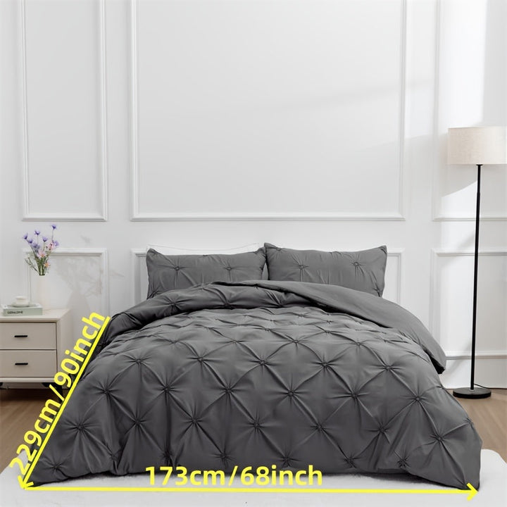 Elegante dekbedovertrekset met pintuck