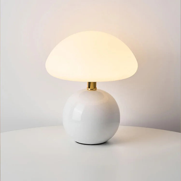 Retro paddenstoel nachtlampje, tafelverlichting in Bauhaus-stijl