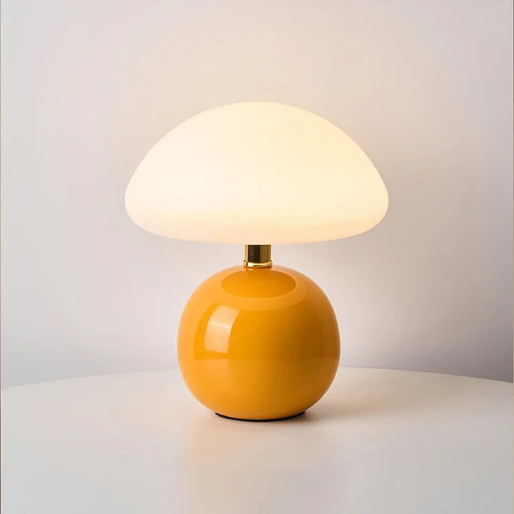 Retro paddenstoel nachtlampje, tafelverlichting in Bauhaus-stijl