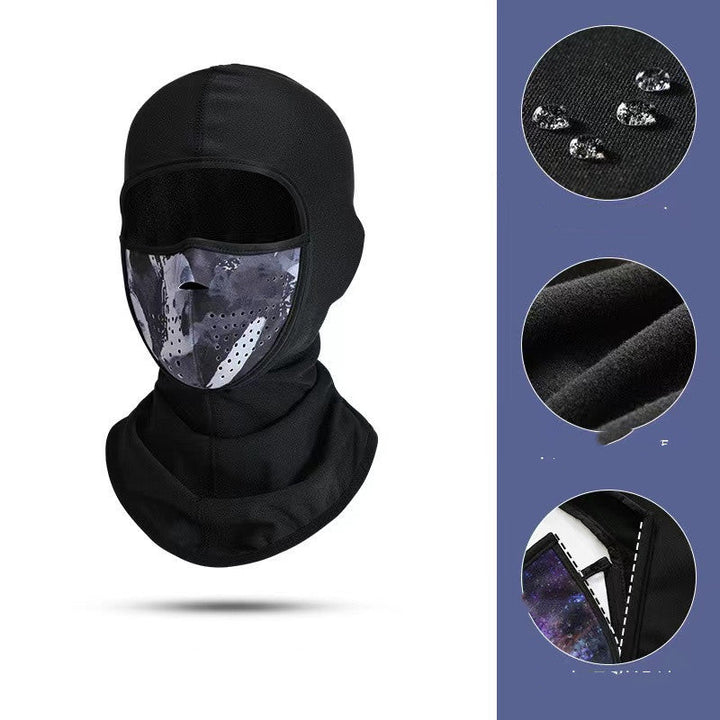 Skimasker voor neus en mond – warm, winddicht, met koordsluiting