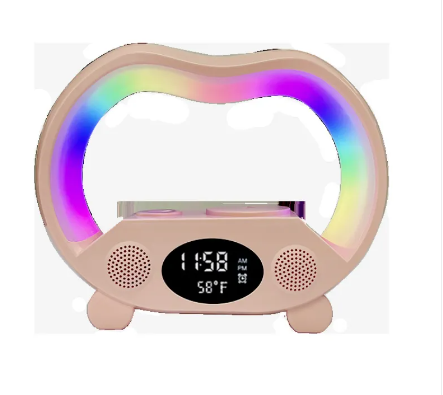 GlowLume - 6-in-1 Slimme LED Nachtlamp met Bluetooth Speaker & Draadloos Opladen