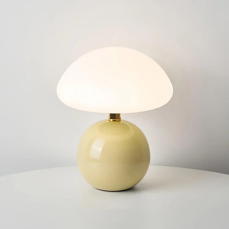 Retro paddenstoel nachtlampje, tafelverlichting in Bauhaus-stijl