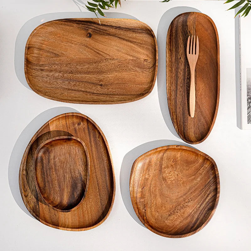 WoodElegance - Houten Borden Set | Handgemaakt, Duurzaam & Perfect voor Serveren