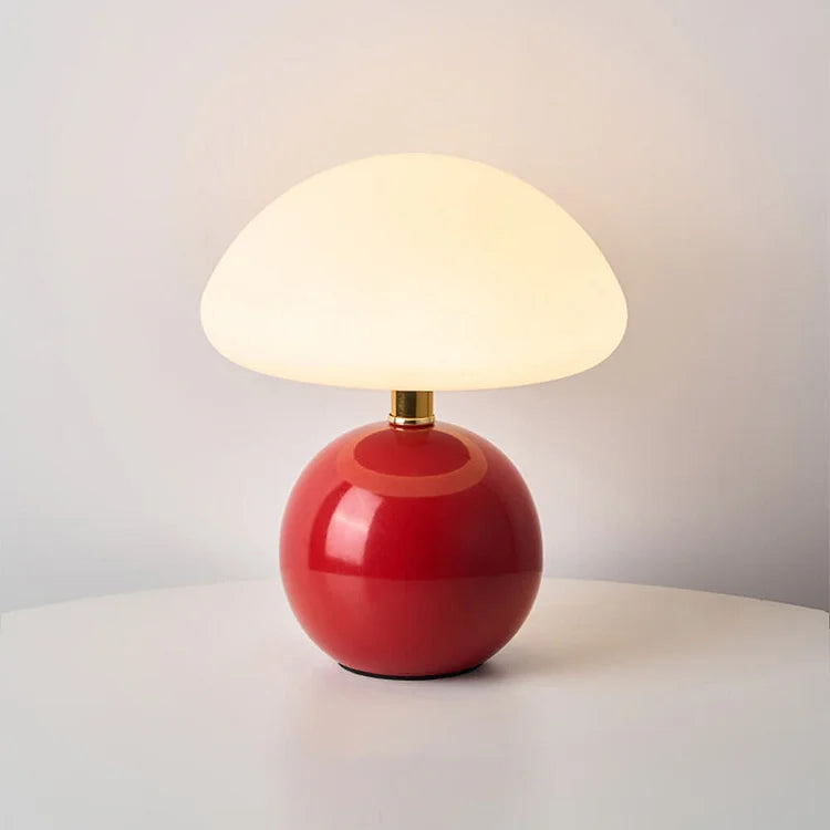 Retro paddenstoel nachtlampje, tafelverlichting in Bauhaus-stijl