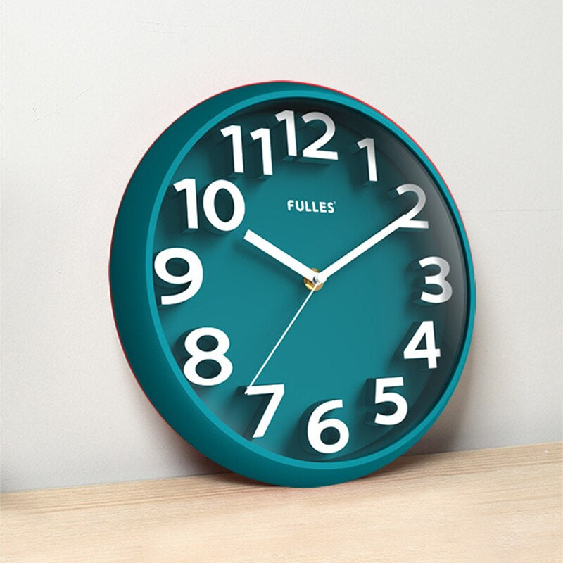 TimeTrendy - Moderne 3D Wandklok met Grote Cijfers en Stijlvol Design
