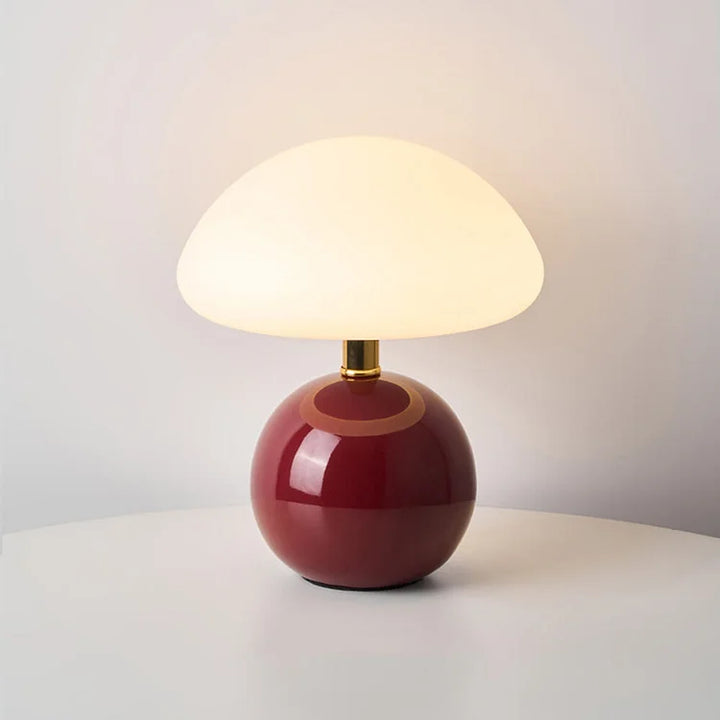 Retro paddenstoel nachtlampje, tafelverlichting in Bauhaus-stijl