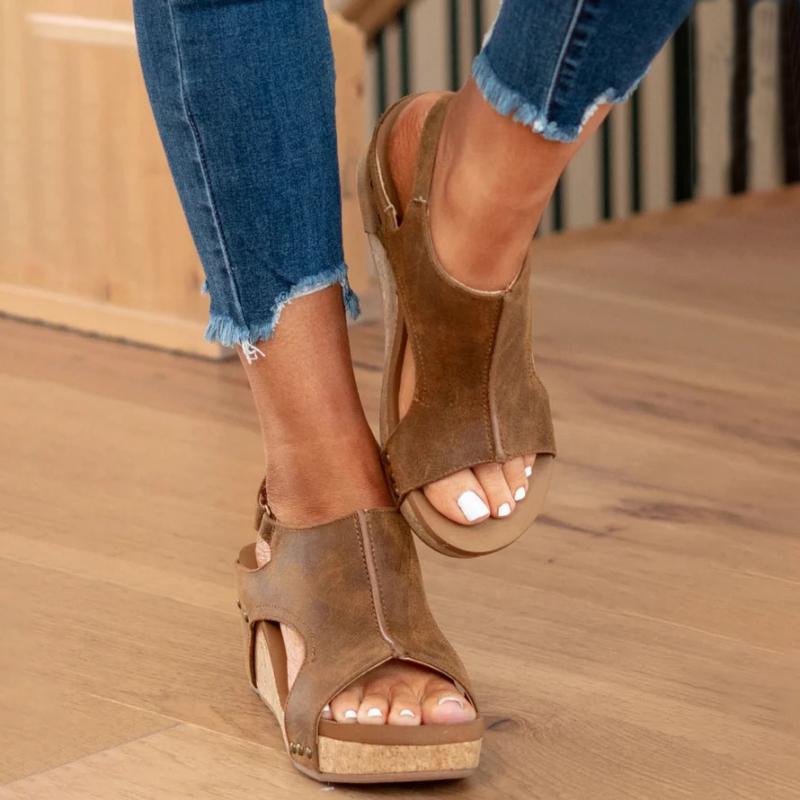 Orthopedische Leren Dames Sandalen met Extra Support