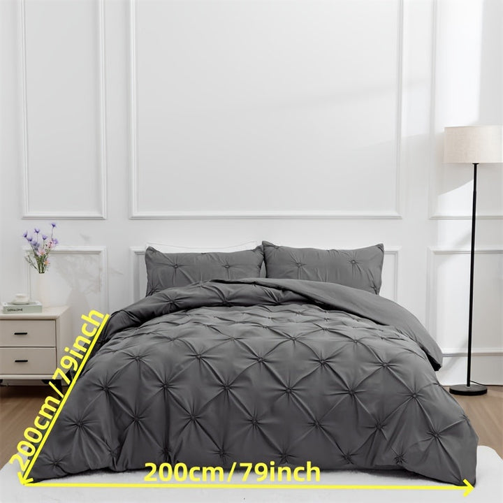 Elegante dekbedovertrekset met pintuck