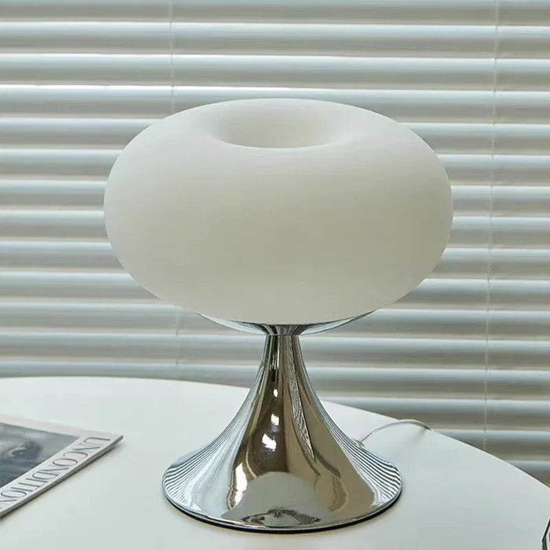 Lumière - Vintage Appel Tafellamp van Glas Met Bauhaus Stijl