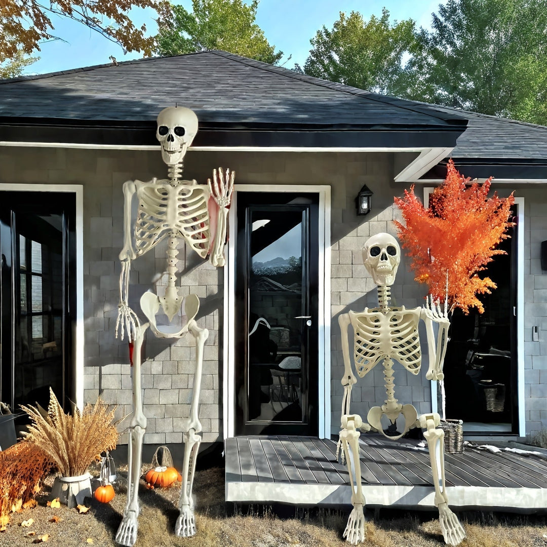 Grote Halloween-skelet van 5,5 ft verstelbare buitendecoratiefiguur