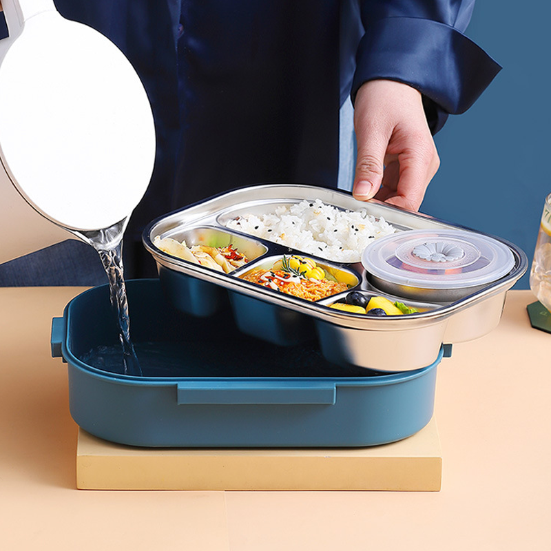 WarmBox - Thermische Bento Lunchbox van Roestvrij Staal met Compartimenten