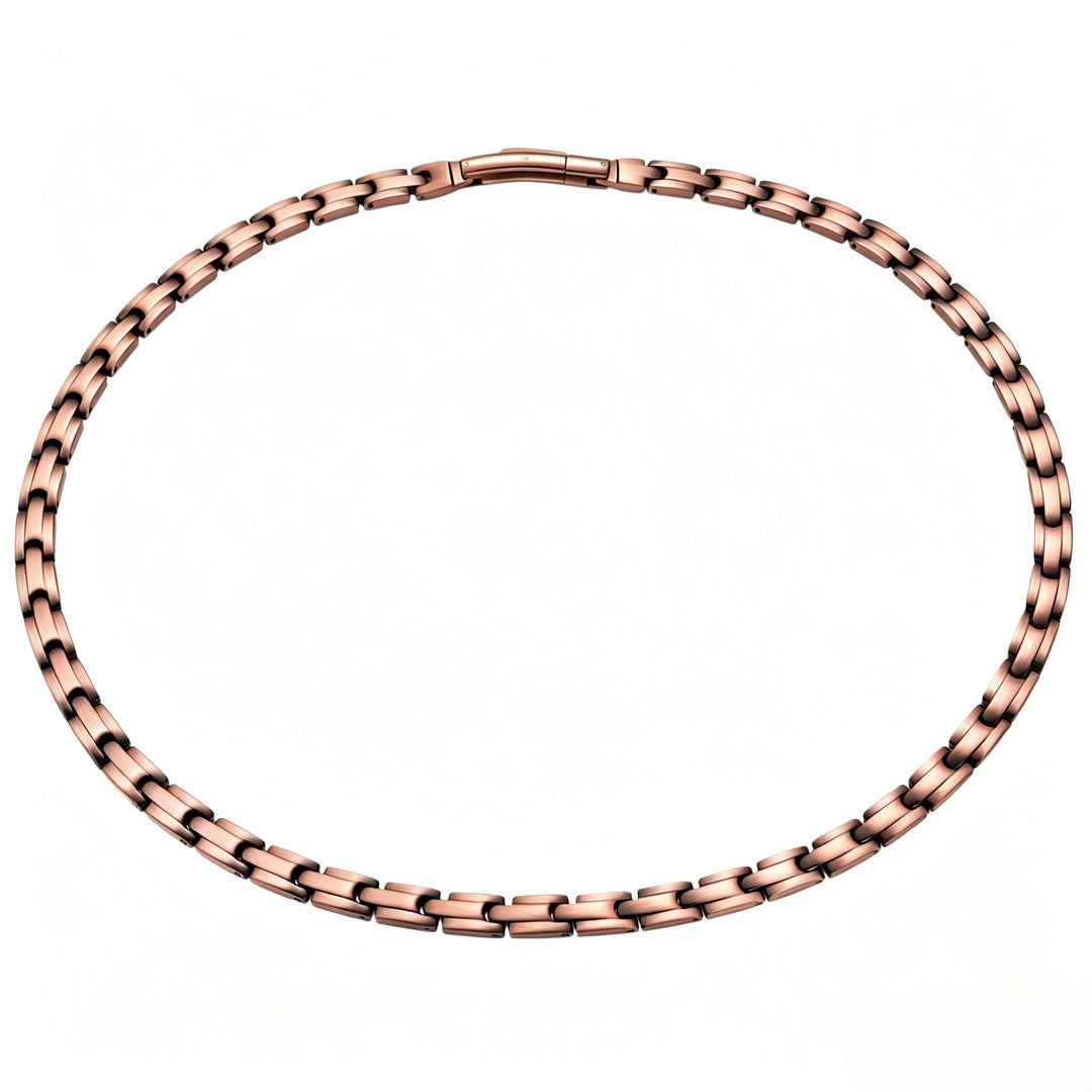 Unisex Red Copper Braided Necklace