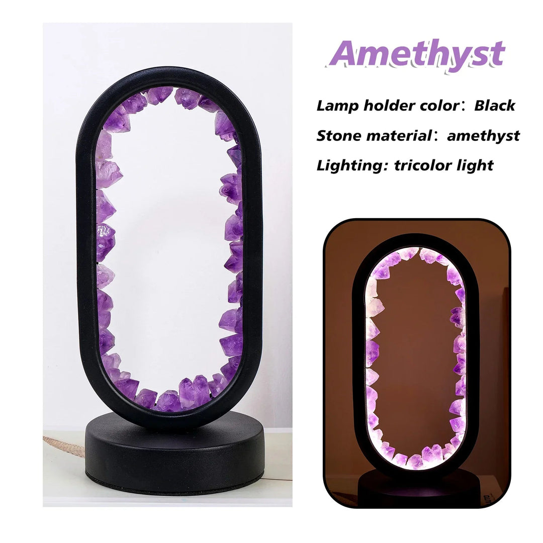 AmethystGlow - Handgemaakte Natuurlijke Kalmerende Amethist Lamp voor Ontspanning