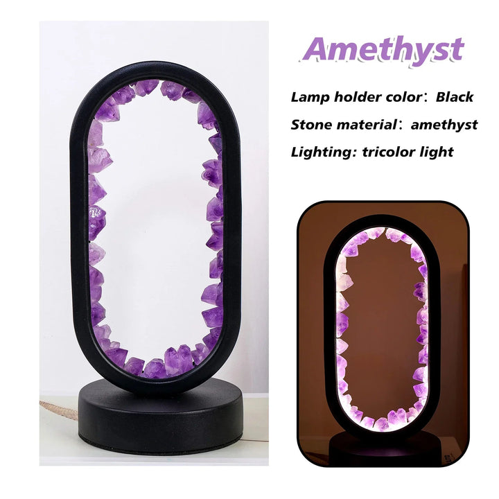 AmethystGlow - Handgemaakte Natuurlijke Kalmerende Amethist Lamp voor Ontspanning
